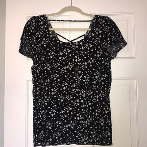 Maurices Large Flutter Sleeve/Back Top